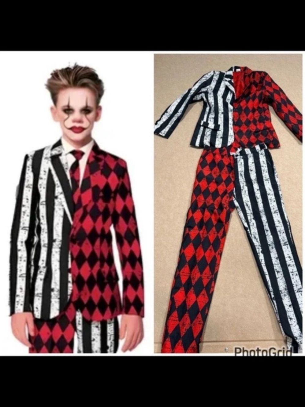 Spirit Halloween Kids Boys Twisted Circus Suit Set Size M 8